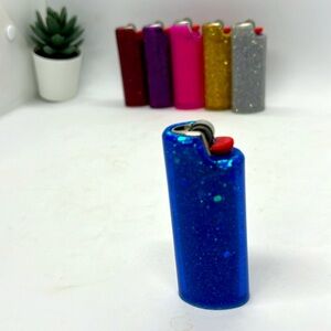 Lighter Cover Sleeve Glitter Case Holder fits Classic Bic J6 Full Size